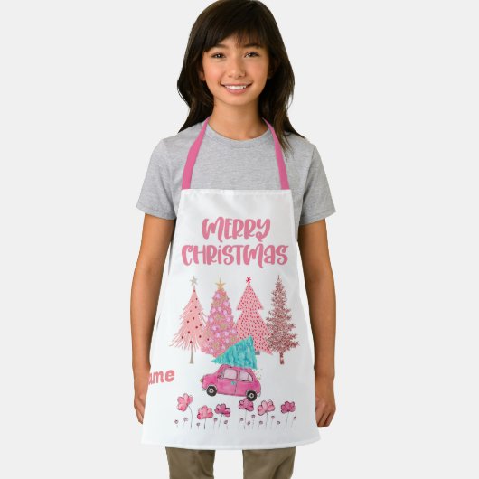 Rosa Weihnachtsbaumen Schürze (Insitu)