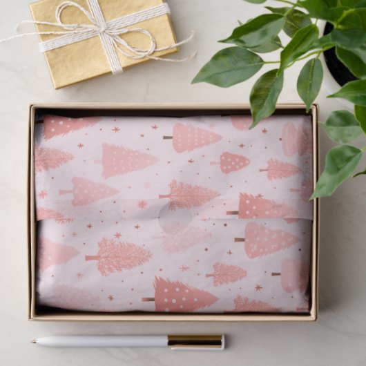 Rosa Weihnachtsbaumen Weihnachten Seidenpapier (Geschenk)