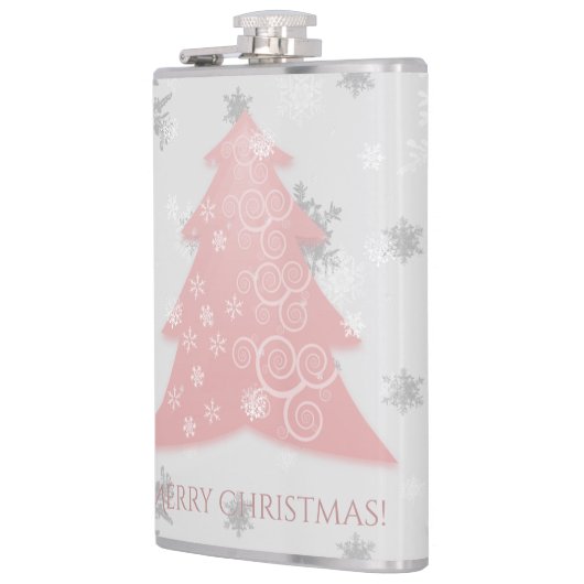 Rosa Weihnachtsbaumflasche Flachmann (Links)