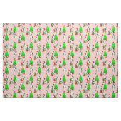 Rosa Weihnachtsbaumkuh Stoff (Fat Quarter (45,7 x 55,9 cm))