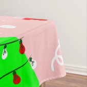 Rosa Weihnachtsbaumkuh Tischdecke (Beispiel)