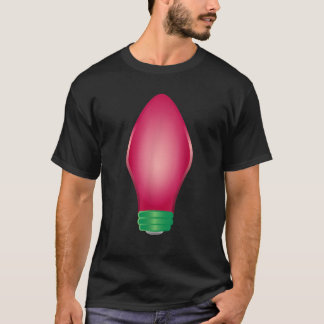 Rosa Weihnachtsbaumlicht  T-Shirt