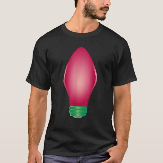 Rosa Weihnachtsbaumlicht T-Shirt (Vorderseite)