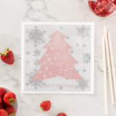 Rosa Weihnachtsbaumpapier Napkin Serviette (Beispiel)