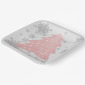 Rosa Weihnachtsbaumplatte Pappteller (Gewinkelt)