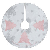 Rosa Weihnachtsbaumrock Polyester Weihnachtsbaumdecke (Vorderseite)