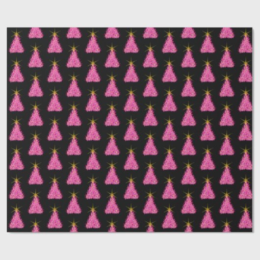 Rosa Weihnachtsbaumwrapppapier Geschenkpapier (Flach)