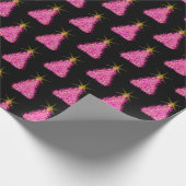 Rosa Weihnachtsbaumwrapppapier Geschenkpapier (Ecke)