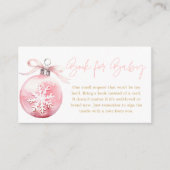 Rosa Weihnachtsbücher für Baby Begleitkarte (Vorderseite)