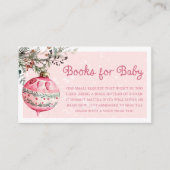 Rosa Weihnachtsbücher für die Babynachtskarte Begleitkarte (Vorderseite)