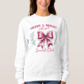 Rosa Weihnachtsbucht Sweatshirt (Vorderseite)