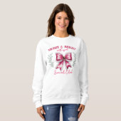 Rosa Weihnachtsbucht Sweatshirt (Vorne ganz)