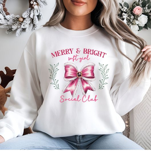 Rosa Weihnachtsbucht Sweatshirt