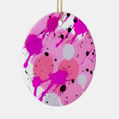 Rosa Weihnachtsdekor - Rosa Verzierung Keramik Ornament (Rechts)