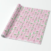 Rosa Weihnachtsdekoration Geschenkpapier (Ungerollt)
