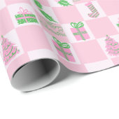 Rosa Weihnachtsdekoration Geschenkpapier (Rolleneckpunkt)
