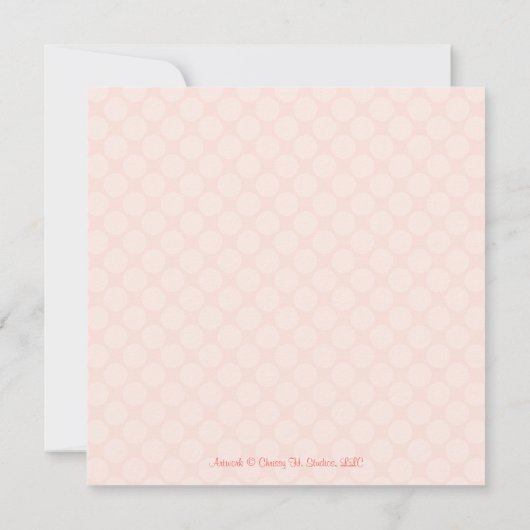 Rosa Weihnachtsdusche Einladungen (Rückseite)