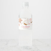 Rosa Weihnachtsdusche Kleine Kekse Kinderdusche Wasserflaschenetikett (Vorderseite)
