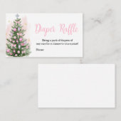 Rosa Weihnachtsdusche Windelwanne Windelwanne Visitenkarte (Vorne/Hinten)