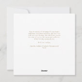 Rosa Weihnachtsfamilie Goldener Engel Feiertagskarte (Rückseite)