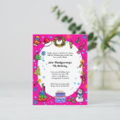 Rosa Weihnachtsfeier Einladung (Stehend Vorderseite)