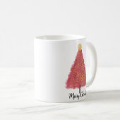 Rosa Weihnachtsfeier mit Glitzer Kaffeetasse (VorderseiteRechts)