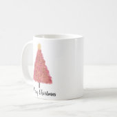 Rosa Weihnachtsfeier mit Glitzer Kaffeetasse (Vorderseite Links)
