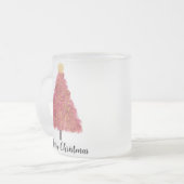 Rosa Weihnachtsfeier mit Glitzer Mattglastasse (Vorderseite Links)