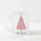 Rosa Weihnachtsfeier mit Glitzer Mattglastasse (Links)