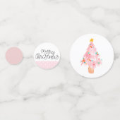 Rosa Weihnachtsfeiertag Kindertisch Konfetti (Rückseiten)