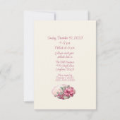 Rosa Weihnachtsfeiertage Jährliches Party Einladung (Rückseite)