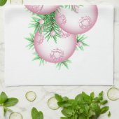 Rosa Weihnachtsflitter-Geschirrtücher Küchentuch (Gefaltet)