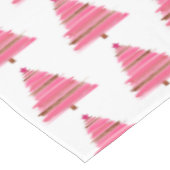 Rosa WeihnachtsFolk Art Tree Tablecloth Tischdecke (Schrägansicht)