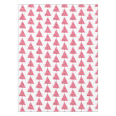 Rosa WeihnachtsFolk Art Tree Tablecloth Tischdecke (Vorderseite)