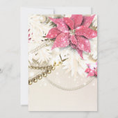 Rosa Weihnachtsgarland | Einladung zur Feier (Rückseite)