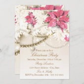 Rosa Weihnachtsgarland | Einladung zur Feier (Vorne/Hinten)