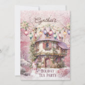 Rosa Weihnachtsgebäck Party Einladung (Vorderseite)