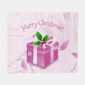 Rosa Weihnachtsgeschenk Blanket Fleecedecke (Vorderseite (Horizontal))