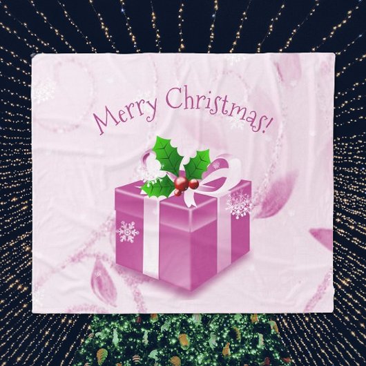 Rosa Weihnachtsgeschenk Blanket Fleecedecke