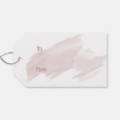 Rosa Weihnachtsgeschenk Geschenkanhänger (Rückseite Horizontal)