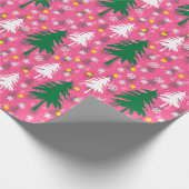 Rosa Weihnachtsgeschenk Geschenkpapier (Ecke)