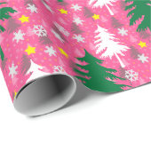Rosa Weihnachtsgeschenk Geschenkpapier (Rolleneckpunkt)