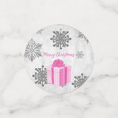 Rosa Weihnachtsgeschenk Tisch Confetti Konfetti (Klein Vorderseite)