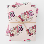 Rosa Weihnachtsgeschenk Wrap Geschenkpapier Set (Beispiel)