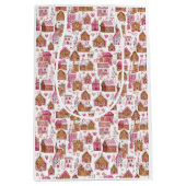 Rosa Weihnachtsgeschenktasche – Einzigartige Feier Mittlere Geschenktüte (Vorderseite)