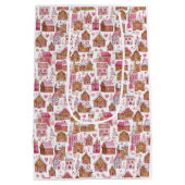 Rosa Weihnachtsgeschenktasche – Einzigartige Feier Mittlere Geschenktüte (Rückseite)