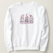 Rosa Weihnachtsgnome - Feiertage Mode Sweatshirt (Design vorne)