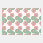 Rosa Weihnachtsgnomen Bäume und Ornamente Geschenkpapier Set (Vorderseite 3)