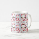 Rosa Weihnachtskaffee Tasse (VorderseiteRechts)