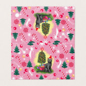 Rosa Weihnachtskatze (Außenseite Aufgefaltet)